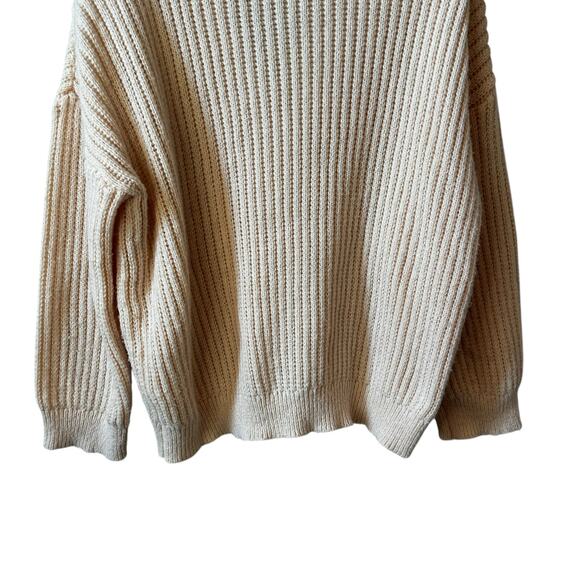 Romwe Women’s Balloon Sleeve Chunky Knit Button Cardigan Peach Small 4 Cottage - Picture 7 of 10